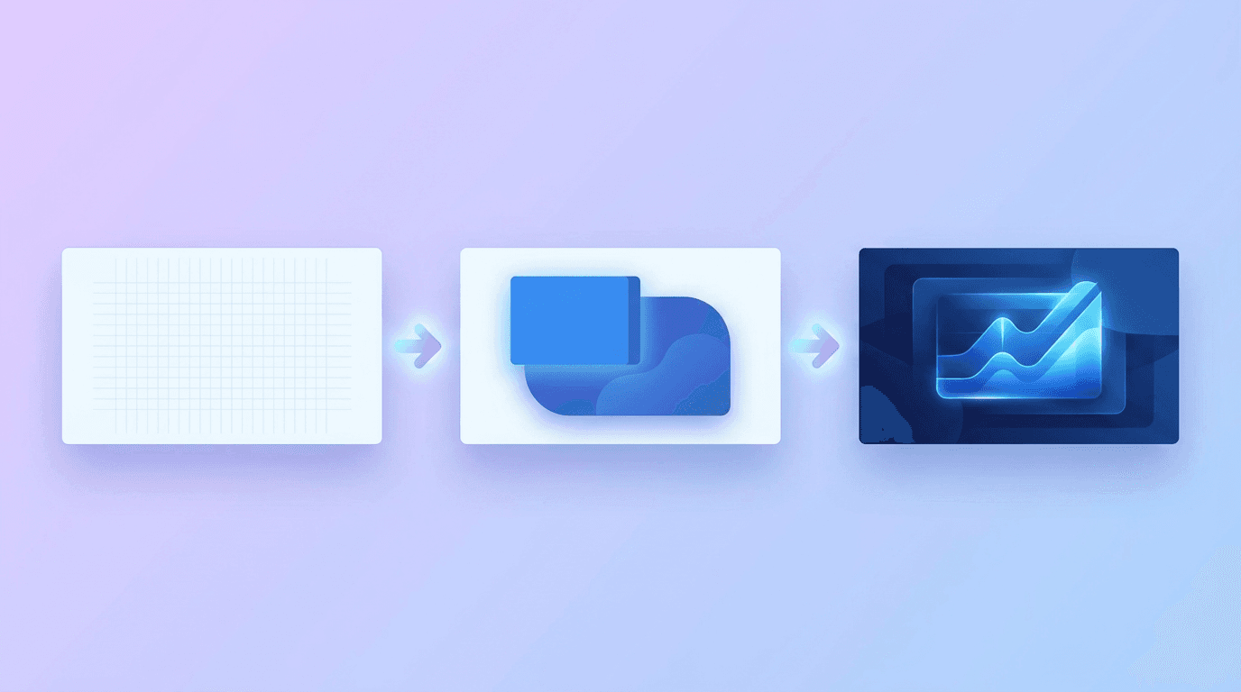 A thumbnail composed through sequential stages