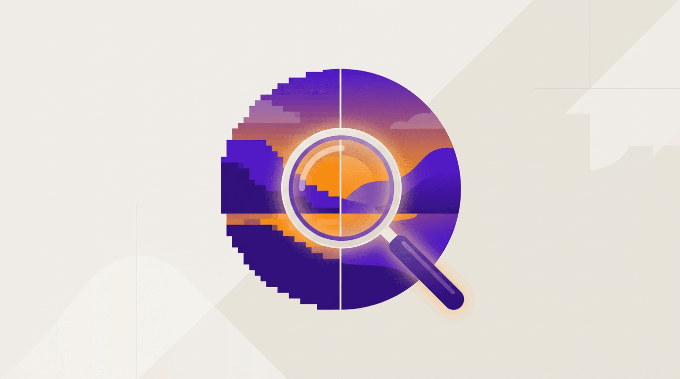 Close up comparison of a jagged pixelated circle crop edge next to a smooth anti aliased edge