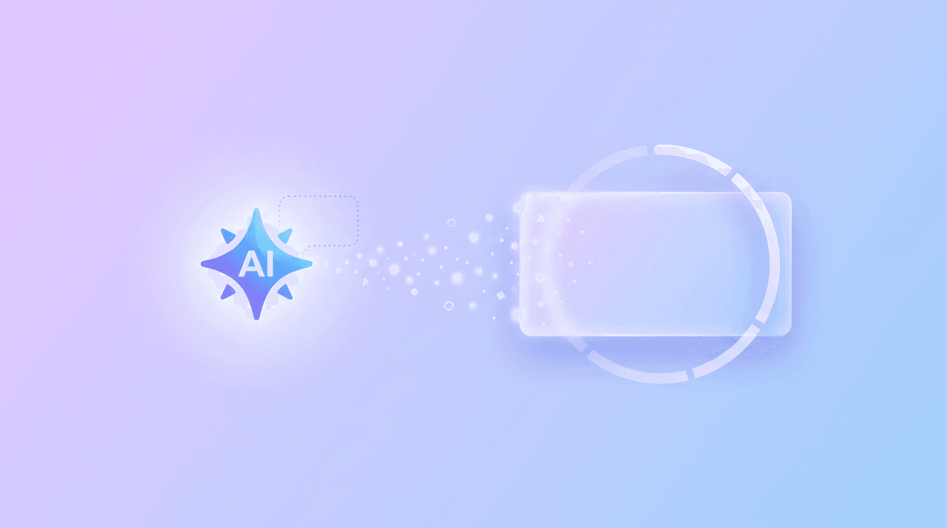 A thumbnail being generated from a described idea