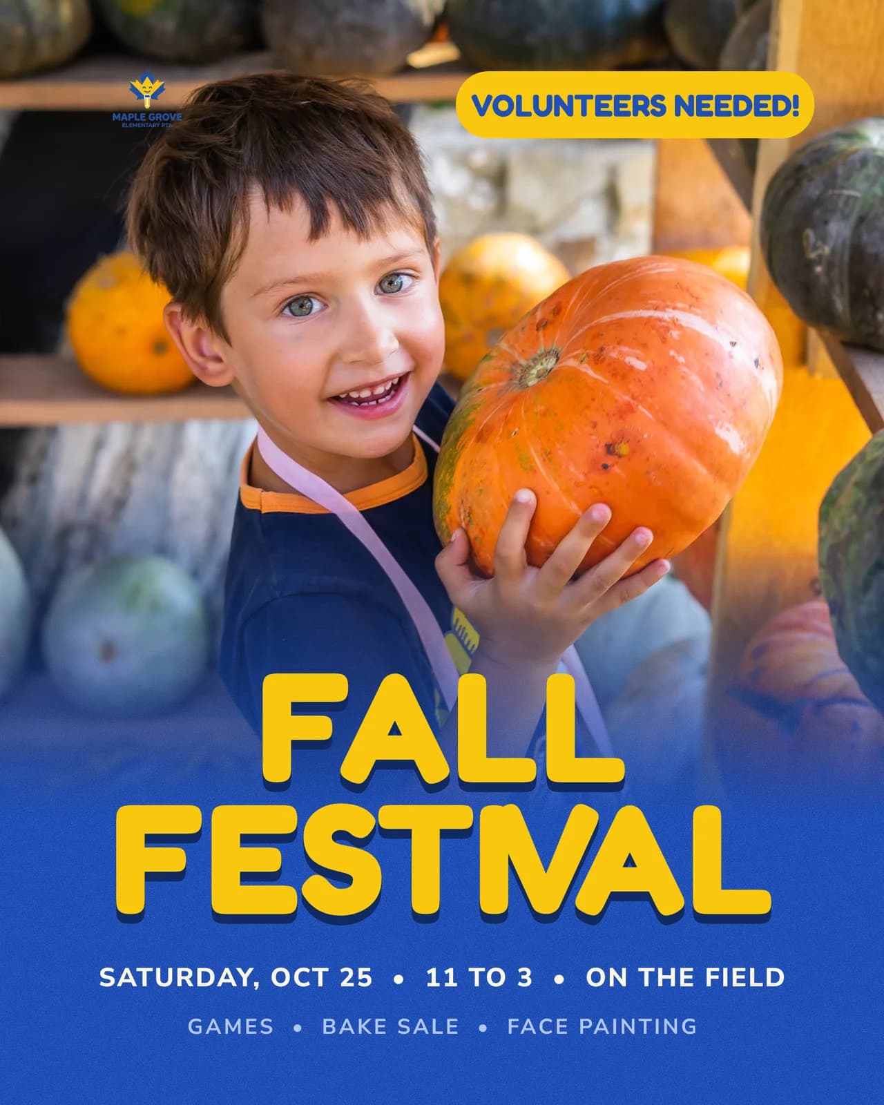 The matching 4:5 Instagram post for the Fall Festival, in the same look as the flyer