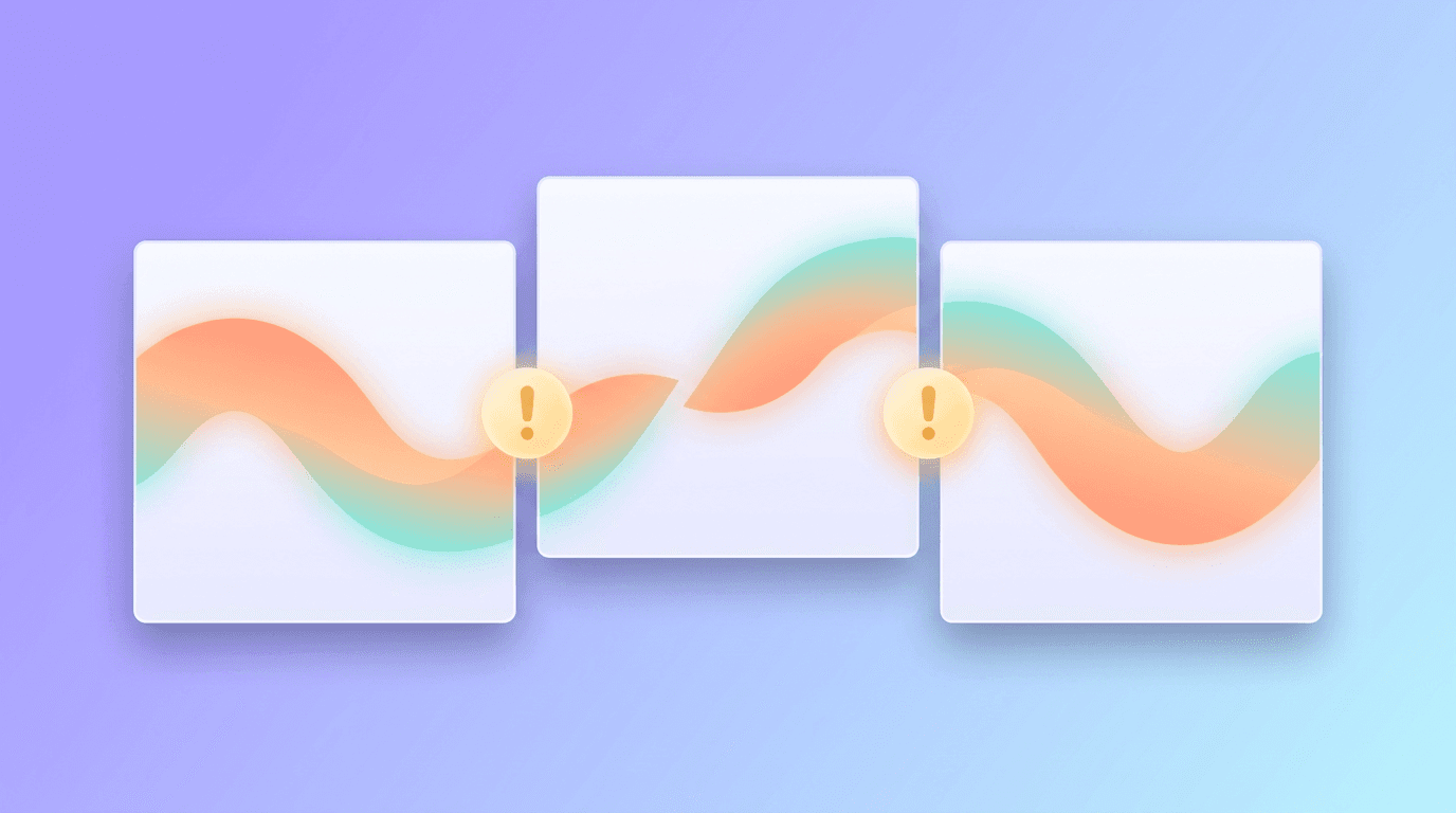 Carousel slides with misaligned seams and cropped edges