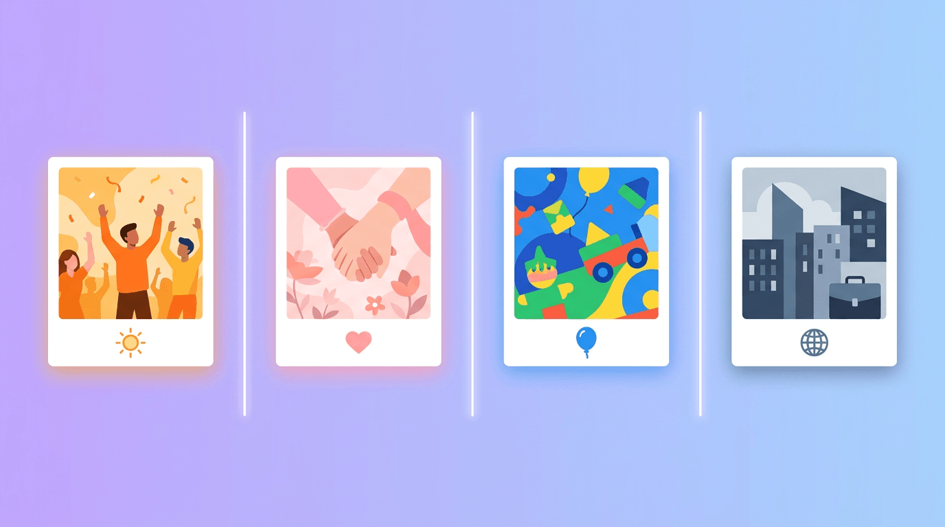 Slideshow concepts for several different occasions