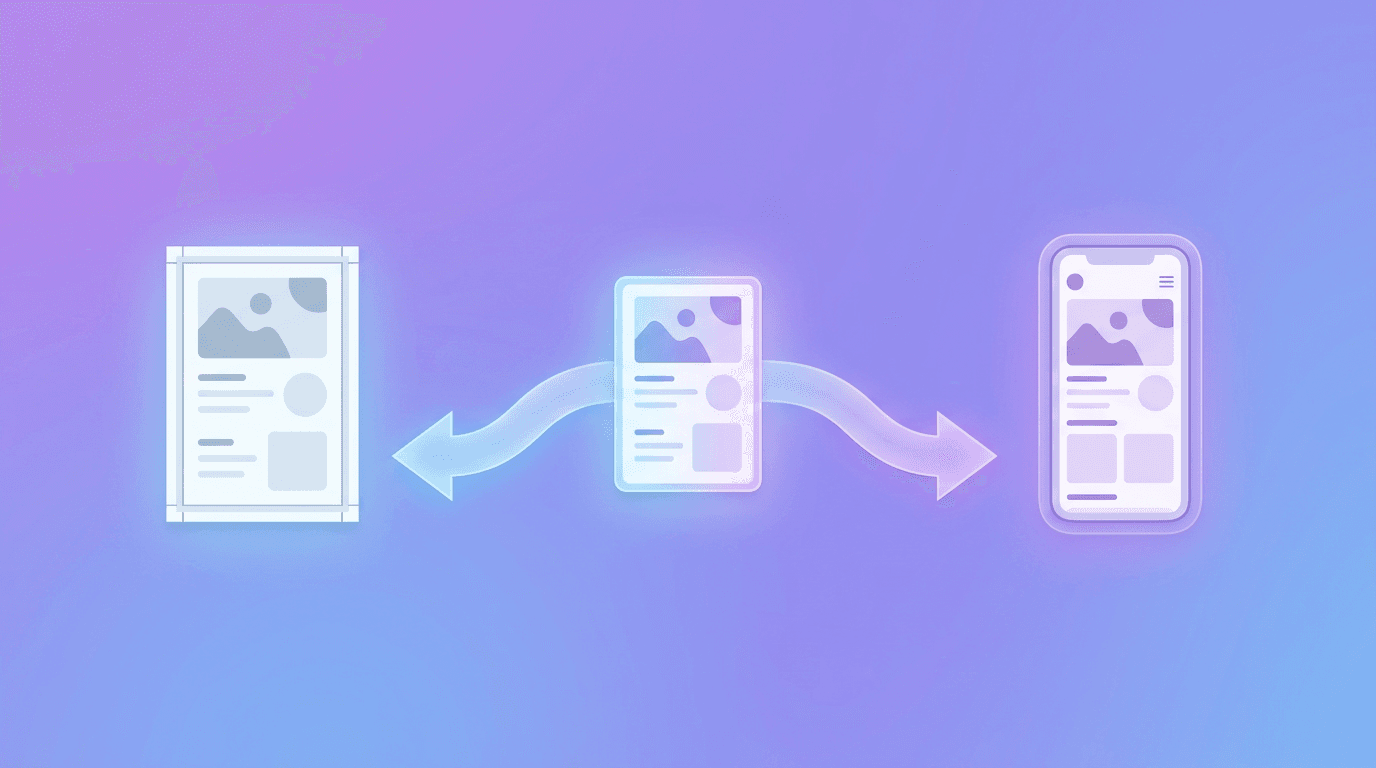 A menu exported to print and digital formats