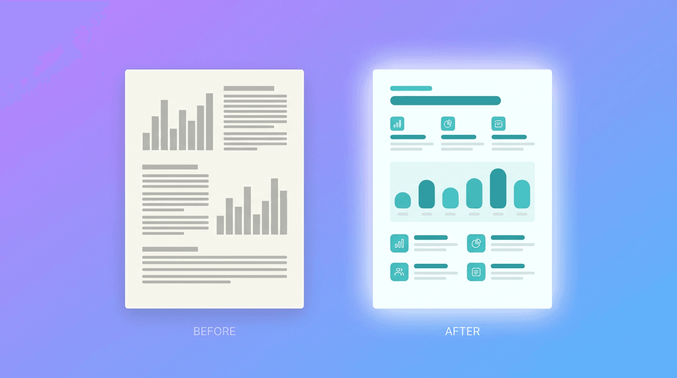 A polished media kit page next to a plain one