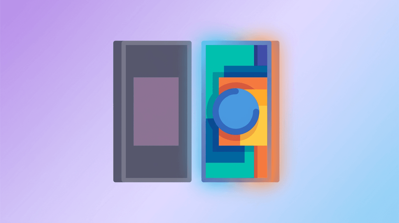 A bold story design contrasted with a plain one