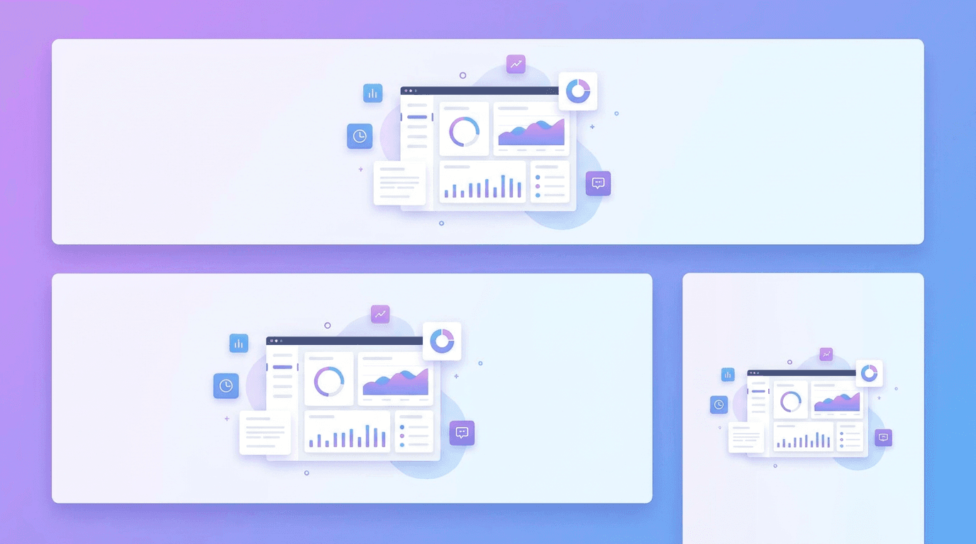 Banner shown rendering correctly across three device widths